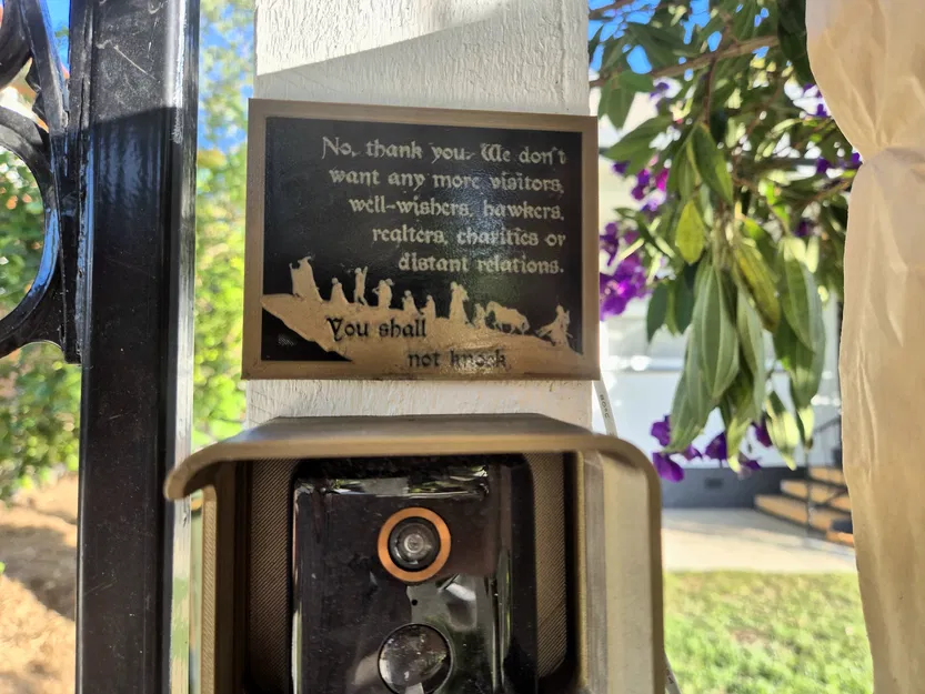 Biển báo "Bag End Do Not Knock" độc đáo - Bảo vệ sự riêng tư - Image 1