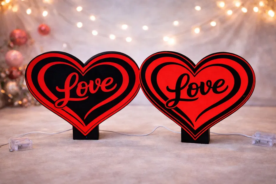 Đèn/Lamp Love Heart (Lightbox) – Trái tim tình yêu - Image 4