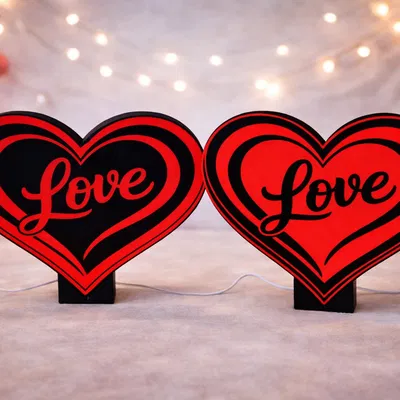 Đèn/Lamp Love Heart (Lightbox) – Trái tim tình yêu