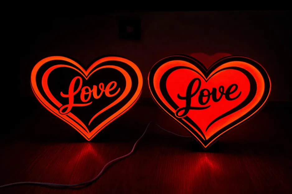 Đèn/Lamp Love Heart (Lightbox) – Trái tim tình yêu - Image 5