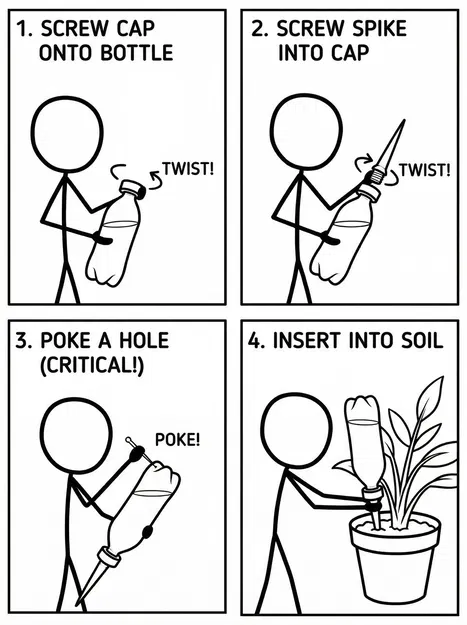 Hệ thống tưới cây trọng lực (ren chai universal) – Gravity Plant Watering System - Image 10