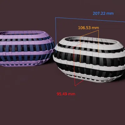 Giỏ Đựng Đồ Hình Oval - Hộp Đa Năng Cho Bàn Làm Việc