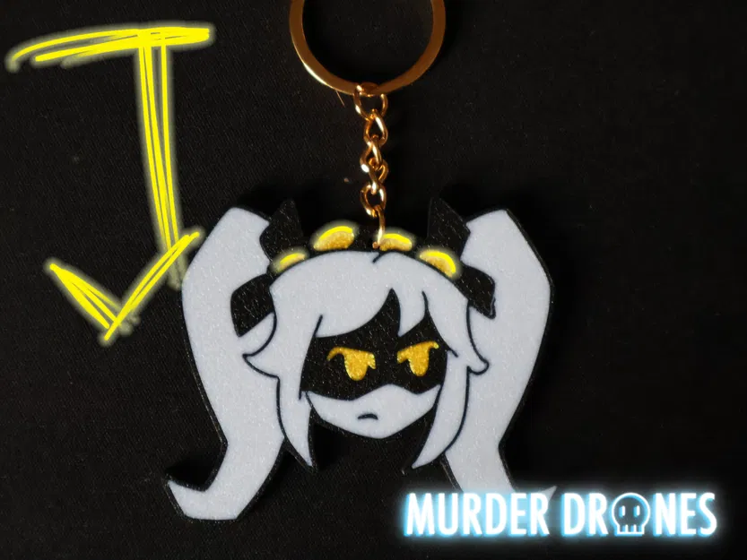 Móc khóa J Murder Drones Glitch Pin - Image 1