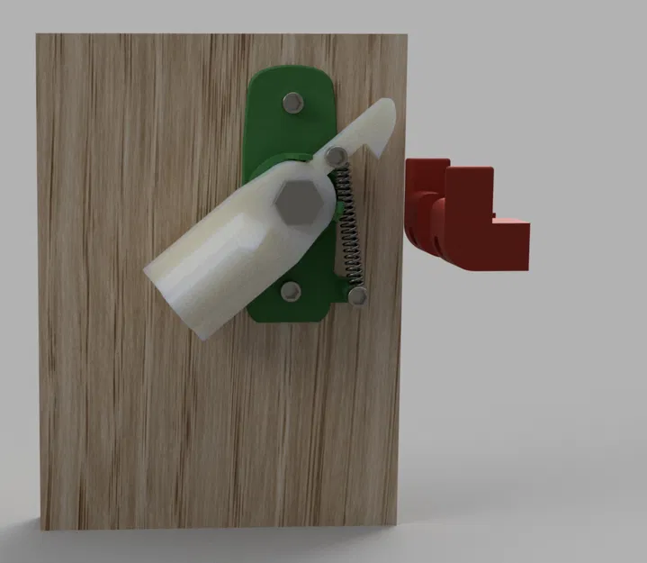 Chốt Khóa Cửa Xếp Chống Mèo (Spring-Loaded Lock In 3D) - Image 1