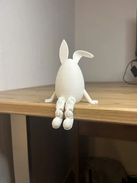 Trứng Phục Sinh tai thỏ chân khớp linh hoạt (œuf pâque jambe articulés oreille de lapin) - Image 1