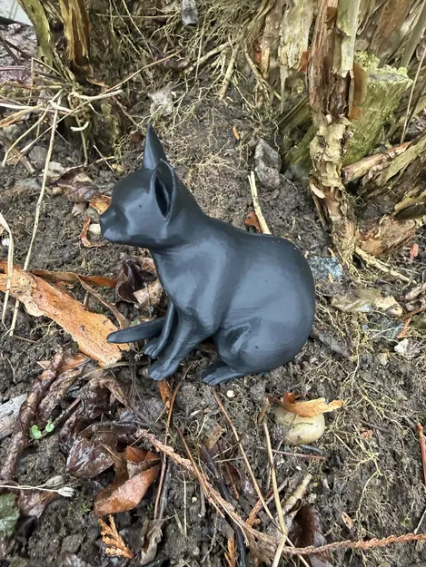 Mô hình 3D Mèo ngồi realistic - Image 3