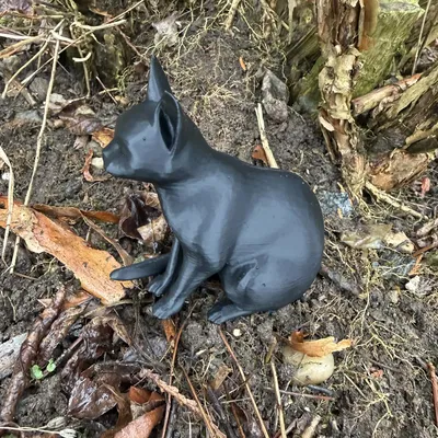 Mô hình 3D Mèo ngồi realistic