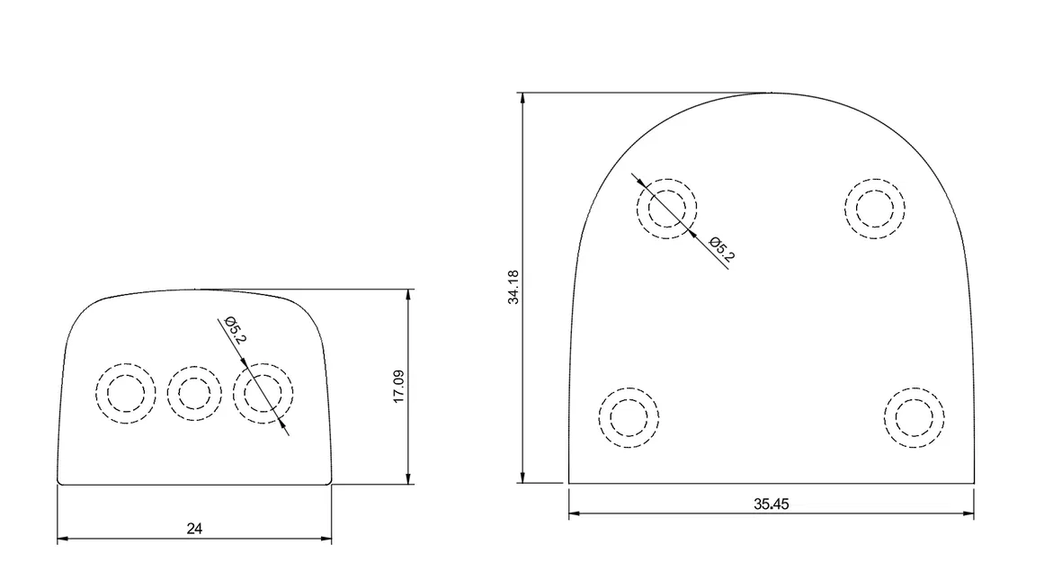 Đế cao gót thay thế cho giày nữ (24×17 mm & 34×35 mm) - Image 2