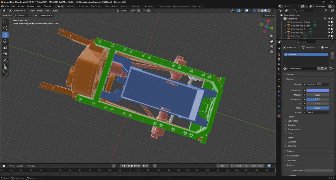 Model 20+22 3D Set Mogster Battery Holder - Image 2