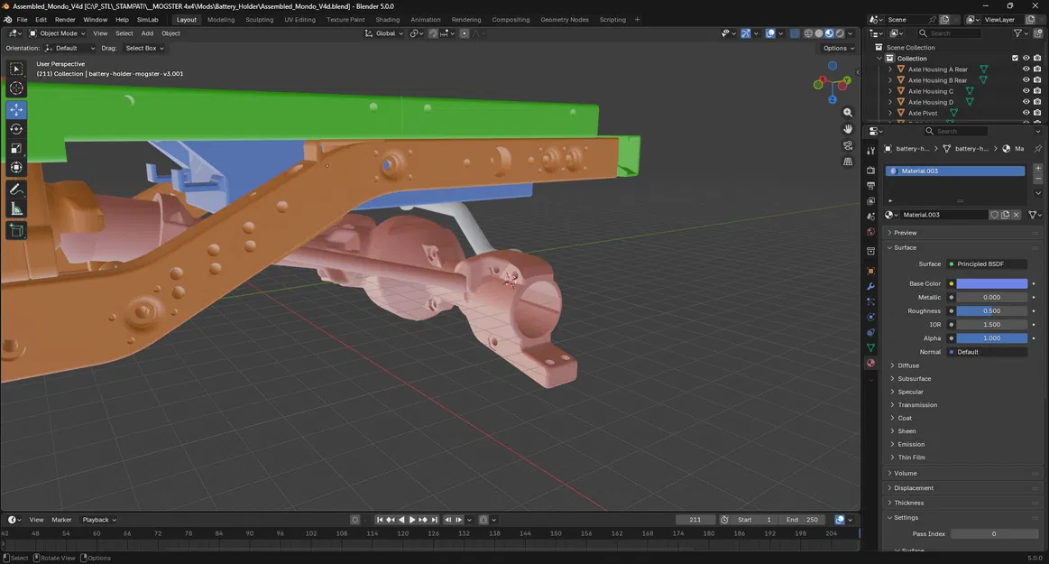 Model 20+22 3D Set Mogster Battery Holder - Image 3