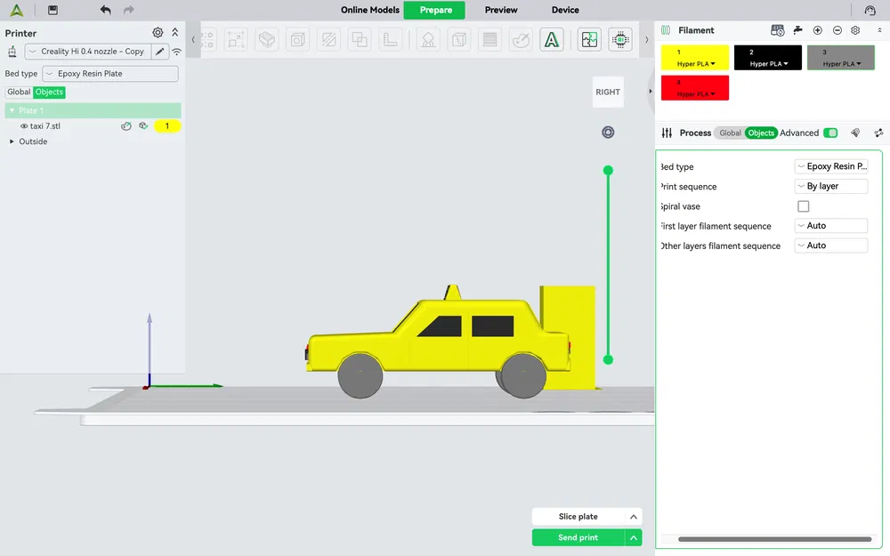 Mô Hình Xe Taxi Vàng 3D Đẹp Mắt - Image 3