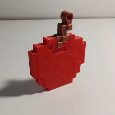 Móc Khóa Táo Minecraft 3D Độc Đáo