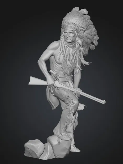 Mô Hình Chiến Binh Miền Đồng Cỏ Bản Địa Đẹp Mắt - Image 1