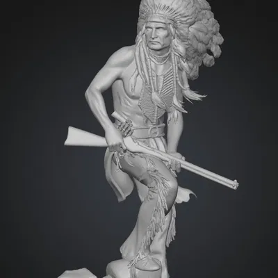 Mô Hình Chiến Binh Miền Đồng Cỏ Bản Địa Đẹp Mắt