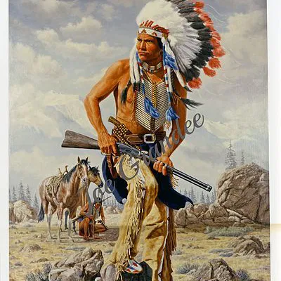 Mô Hình Chiến Binh Miền Đồng Cỏ Bản Địa Đẹp Mắt