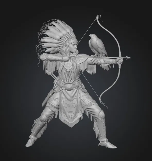 Mô hình Nữ chiến binh cung thủ ưng "Eagle Archer" - Image 1
