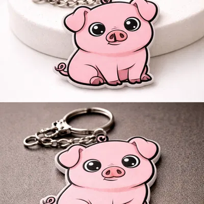 Móc Khóa Heo Con 3D Dễ Thương, Quà Tặng Độc Đáo