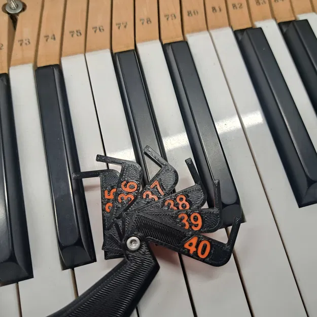Dụng Cụ In 3D Đo Khoảng Cách Phím Đàn Piano AR Gauge - Image 3