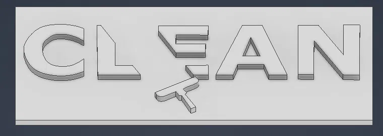 Tấm Biển "CLEAN" 3D Trang Trí Độc Đáo - Image 1