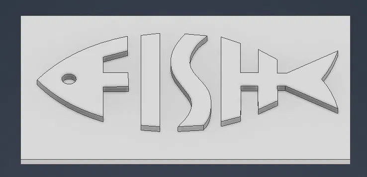 Chữ "FISH" 3D - Mô Hình Trang Trí Độc Đáo - Image 1