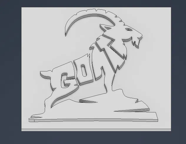 Tượng Dê Núi "GOAT" 3D - Biểu Tượng Vĩ Đại Cho Không Gian Của Bạn - Image 1