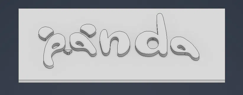 Tấm Trang Trí Chữ Panda 3D Đáng Yêu - Image 1