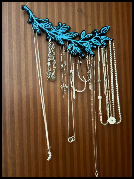 Móc treo tường nhánh lá cho phụ kiện/vòng cổ/chìa khóa (in 2 màu) - Image 4