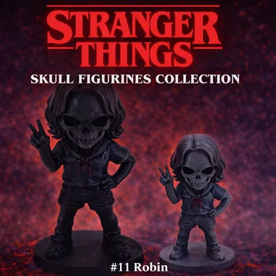Stranger Things Skull Figurines Bundle #11 Robin
