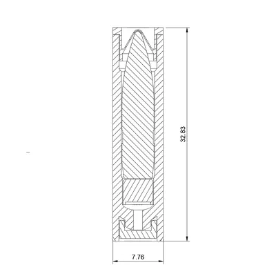 Đạn không vỏ H&K 4.73x33mm DM11 (Caseless Ammunition) tỉ lệ 1:1