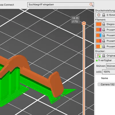 Carrera 132 KTM X-Bow Rear Wing / Spoiler / Heckspoiler 1:32 Slotcar