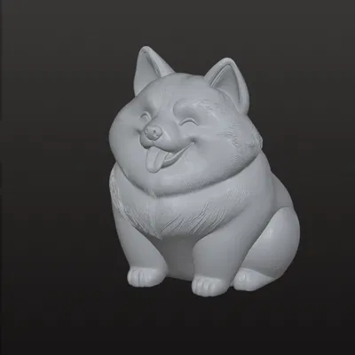 Mô Hình Chú Chó Alaskan Malamute Mập Mạp Đáng Yêu