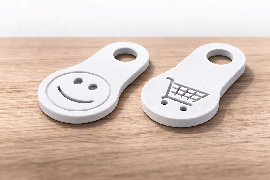 Đồng xu xe đẩy siêu thị | Móc khóa Smiley & Logo Cart (Einkaufswagenchip) - Image 1
