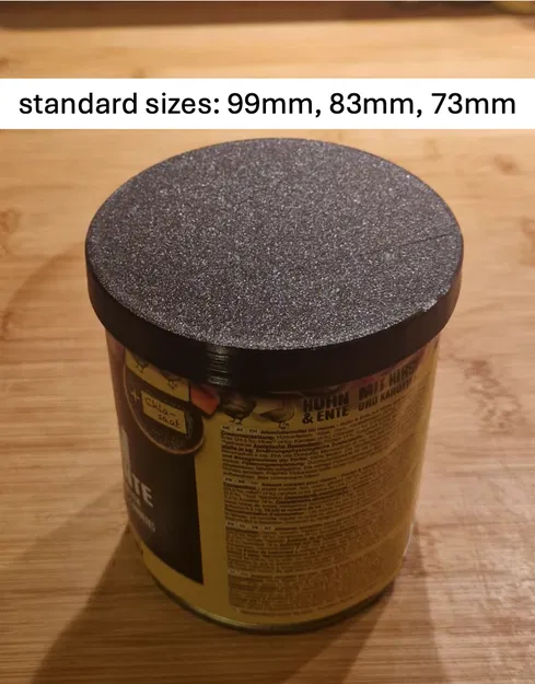 Nắp Đậy Lon Thực Phẩm In 3D Tiện Lợi (3 Kích Cỡ) - Image 1