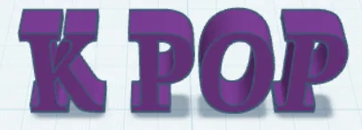 Chữ "K POP" 3D Trang Trí Bàn Làm Việc & Quà Tặng - Image 1
