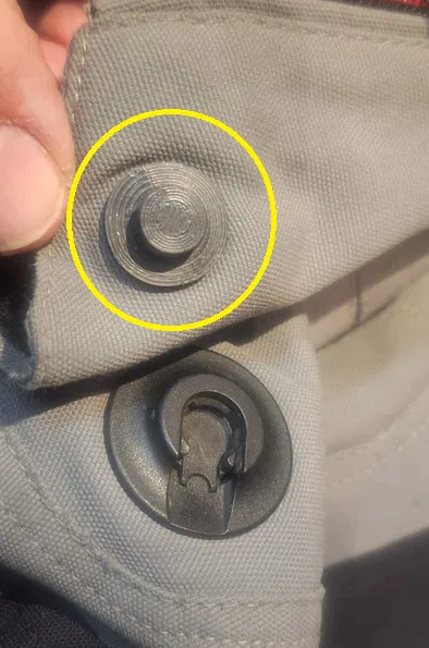 Pin treo thay thế cho panel thông gió đồ moto MODEKA (suspension pin) - Image 3