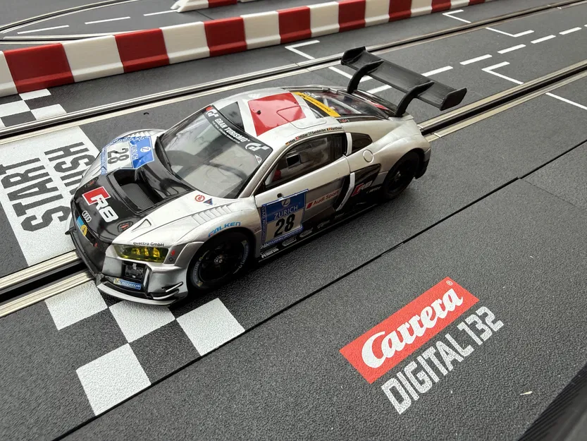 Cánh gió sau Carrera 132 Audi R8 LMS DTM 1:32 (Rear Wing/Spoiler/Heckspoiler) - Image 2