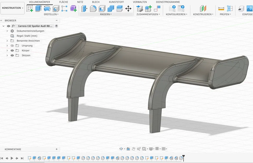 Cánh gió sau Carrera 132 Audi R8 LMS DTM 1:32 (Rear Wing/Spoiler/Heckspoiler) - Image 3