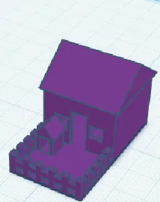 Mô Hình Ngôi Nhà 3D Có Sân Vườn Mini - Image 1