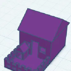 Mô Hình Ngôi Nhà 3D Có Sân Vườn Mini