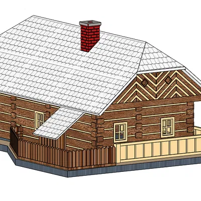 Mô Hình Nhà Gỗ Cổ 1:120 Cho Bàn Ray Xe Lửa TT Scale