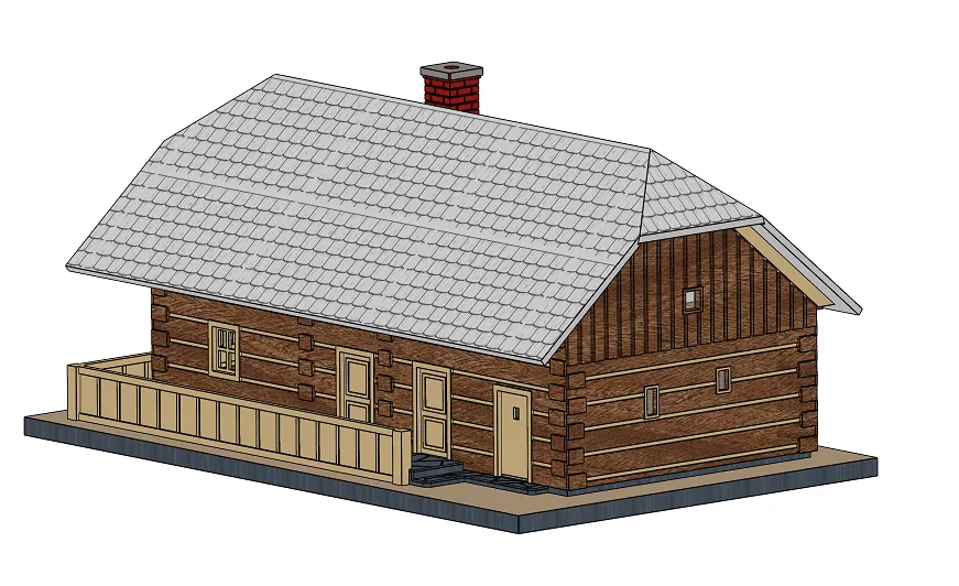 Mô Hình Nhà Gỗ Cổ 1:120 Cho Bàn Ray Xe Lửa TT Scale - Image 4