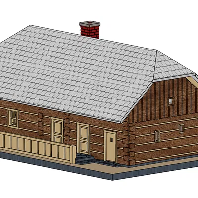 Mô Hình Nhà Gỗ Cổ 1:120 Cho Bàn Ray Xe Lửa TT Scale