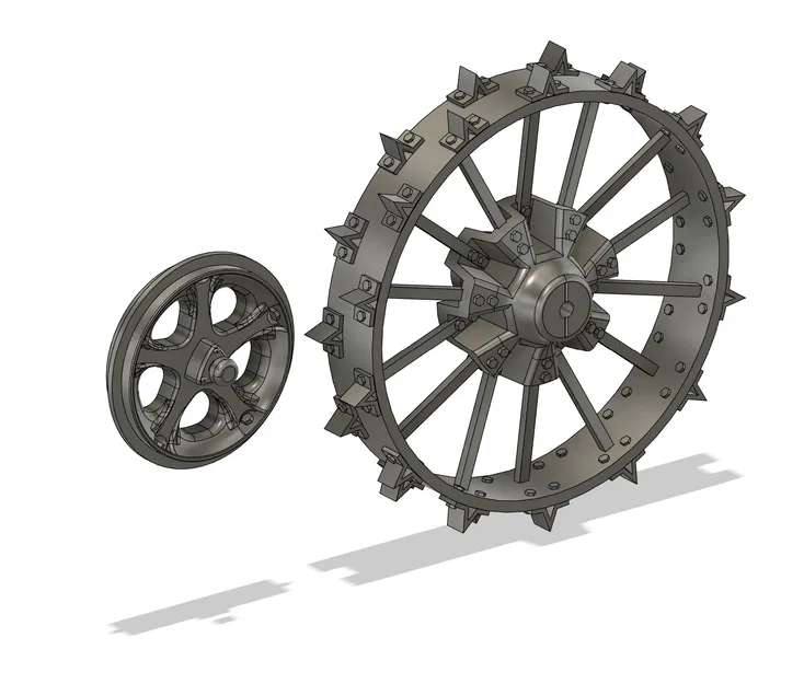 Bộ Mâm Xe Thép Farmall H Tỷ Lệ 1:8 Cho Mô Hình - Image 1