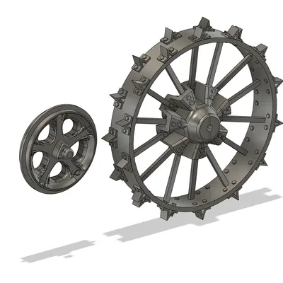 Bộ Mâm Xe Thép Farmall H Tỷ Lệ 1:8 Cho Mô Hình