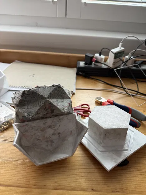 Cardcast | Khuôn ép lục giác làm bình hoa carton | Paper Casting - Image 2