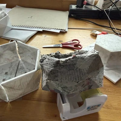 Cardcast | Khuôn ép lục giác làm bình hoa carton | Paper Casting