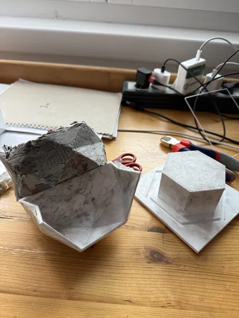 Cardcast | Khuôn ép lục giác làm bình hoa carton | Paper Casting - Image 29