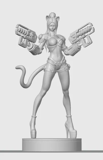 Tượng Cyber cat-girl 45 - Image 1