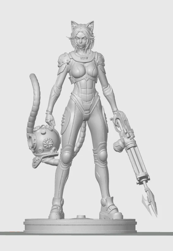 Tượng Cyber cat-girl 46 1