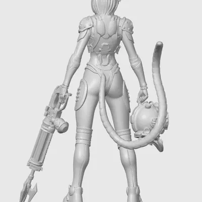 Tượng Cyber cat-girl 46